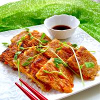 二度焼きでカリッと人参チヂミ🥕